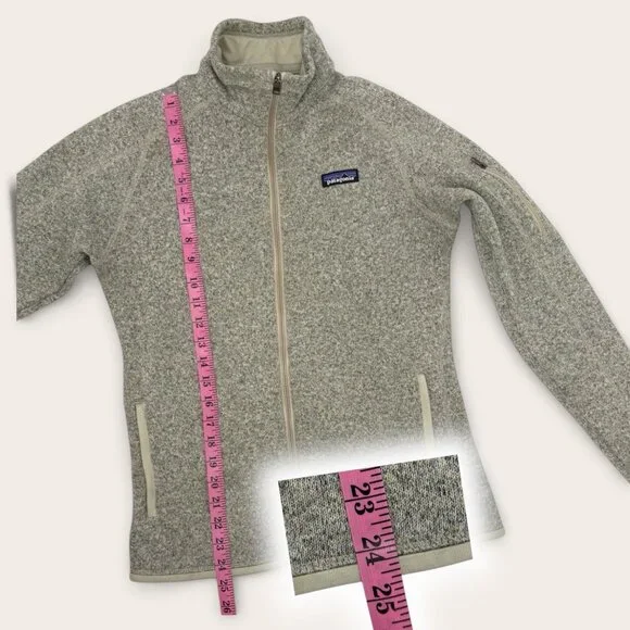 Patagonia Womens Better Sweater Birch Gray Size Med Full Zip Fleece Jacket - Picture 3 of 10